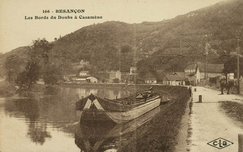 Besançon. Les Bords du Doubs à Casamène, 1er quart 20e siècle. © Région Bourgogne-Franche-Comté, Inventaire du patrimoine Besançon. Les Bords du Doubs à Casamène, 1er quart 20e siècle. © Région Bourgogne-Franche-Comté, Inventaire du patrimoine
