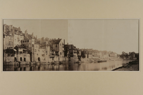 [Le quartier Battant et la rive droite du Doubs en amont du pont Battant, avant la construction du quai de Strasbourg], milieu 19e siècle. © Région Bourgogne-Franche-Comté, Inventaire du patrimoine