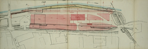 Construction d'un port fluvial à Besançon. Avant-projet. Plan du port, 1933. © Région Bourgogne-Franche-Comté, Inventaire du patrimoine Construction d'un port fluvial à Besançon. Avant-projet. Plan du port, 1933. © Région Bourgogne-Franche-Comté, Inventaire du patrimoine