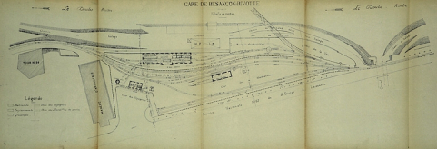 Gare de Besançon-Rivotte [plan], 1931. © Région Bourgogne-Franche-Comté, Inventaire du patrimoine