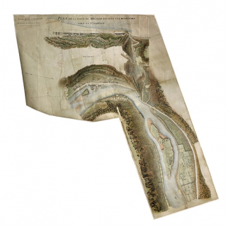 Canal Monsieur. Plan de la partie de Besançon relative à la dérivation sous la citadelle, 1803. © Région Bourgogne-Franche-Comté, Inventaire du patrimoine Canal Monsieur. Plan de la partie de Besançon relative à la dérivation sous la citadelle, 1803. © Région Bourgogne-Franche-Comté, Inventaire du patrimoine