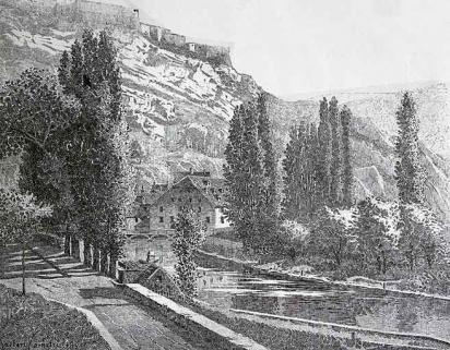 Le moulin de Tarragnoz [depuis l'amont], 1901. © Région Bourgogne-Franche-Comté, Inventaire du patrimoine