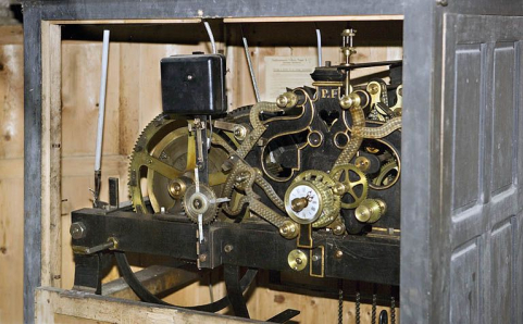 Vue rapprochée du mécanisme. © Région Bourgogne-Franche-Comté, Inventaire du patrimoine