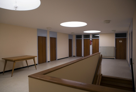 Circulation intérieure : couloir, dégagement, puits de lumière. © Région Bourgogne-Franche-Comté, Inventaire du patrimoine