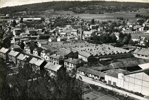 Vue aérienne depuis le sud-ouest. © Région Bourgogne-Franche-Comté, Inventaire du patrimoine