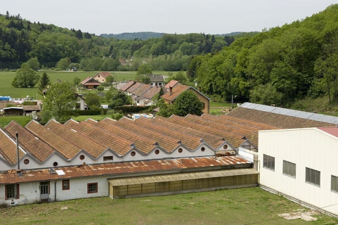 Vue plongeante depuis l'est. Extrémité nord. © Région Bourgogne-Franche-Comté, Inventaire du patrimoine