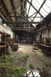 Extension occidentale de l'atelier de fabrication. Vue intérieure. © Région Bourgogne-Franche-Comté, Inventaire du patrimoine