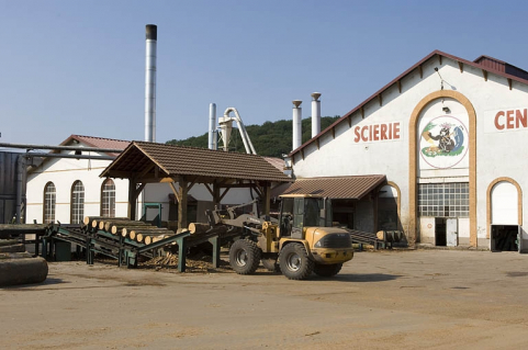 Chargement des grumes. © Région Bourgogne-Franche-Comté, Inventaire du patrimoine
