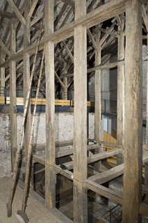 Charpente du fenil. Vue plongeante. © Région Bourgogne-Franche-Comté, Inventaire du patrimoine