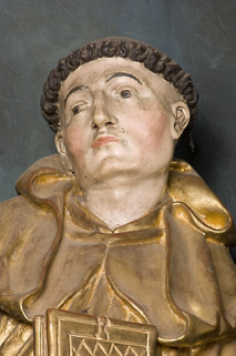 Saint Benoît : tête. © Région Bourgogne-Franche-Comté, Inventaire du patrimoine