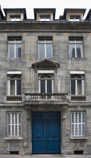 Vue d'ensemble de la partie centrale de la façade sur rue. © Région Bourgogne-Franche-Comté, Inventaire du patrimoine