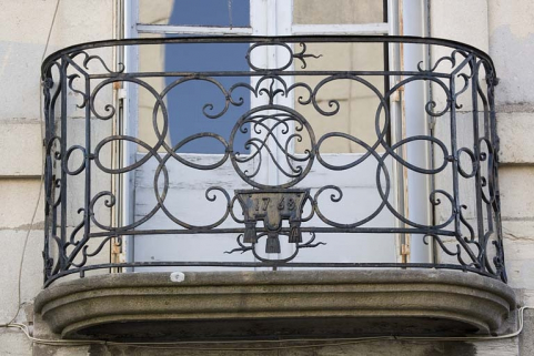 Détail du balcon : vue rapprochée. © Région Bourgogne-Franche-Comté, Inventaire du patrimoine