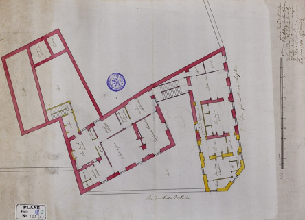 "Plan de la distribution de l'étage de la Grande Chantrerie". © Région Bourgogne-Franche-Comté, Inventaire du Patrimoine