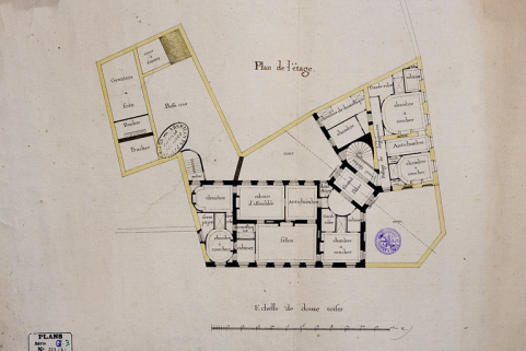 "Plan de l'étage" : nouvelle distribution. © Région Bourgogne-Franche-Comté, Inventaire du Patrimoine
