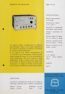 [Exemple d'appareil du département Oscilloquartz :] Réserve de marche type B-251, vers 1955. © Région Bourgogne-Franche-Comté, Inventaire du patrimoine