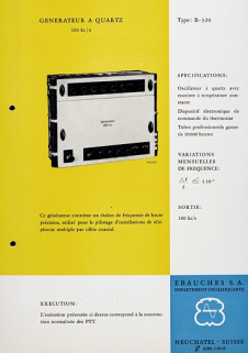 [Exemple d'appareil du département Oscilloquartz :] Générateur à quartz type B-320, vers 1955. © Région Bourgogne-Franche-Comté, Inventaire du patrimoine