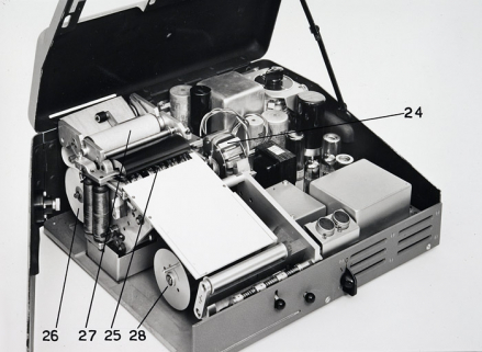 [Chronographe Oméga Time Recorder : mécanisme intérieur, vu de trois quarts gauche], 1954. © Région Bourgogne-Franche-Comté, Inventaire du patrimoine