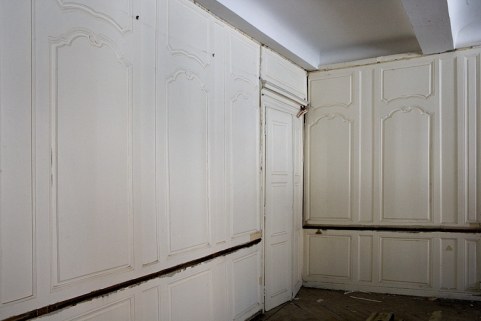 Intérieur, premier étage : détail des lambris d'une pièce. © Région Bourgogne-Franche-Comté, Inventaire du Patrimoine