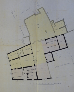 Plan du rez-de-chaussée de l'hôtel en 1767. © Région Bourgogne-Franche-Comté, Inventaire du Patrimoine