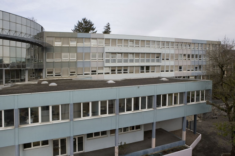 Vue de la façade antérieure du bâtiment C depuis combles bâtiment A. © Région Bourgogne-Franche-Comté, Inventaire du patrimoine