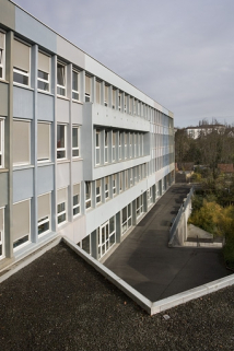 Vue extérieure façade antérieure bâtiment C depuis toit bâtiment D. © Région Bourgogne-Franche-Comté, Inventaire du patrimoine
