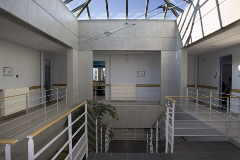 Bâtiment A. Vue de l'escalier de distribution. © Région Bourgogne-Franche-Comté, Inventaire du patrimoine