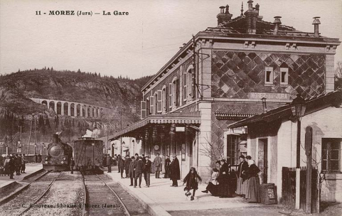 Morez (Jura) - La Gare [côté voies], 1ère moitié 20e siècle. © Région Bourgogne-Franche-Comté, Inventaire du patrimoine