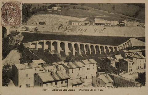 Morez-du-Jura - Quartier de la Gare, entre 1900 et 1908. © Région Bourgogne-Franche-Comté, Inventaire du patrimoine