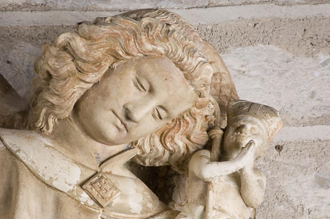 Détail : âme de l'abbé de Amé de Chalon, vue de face rapprochée. © Région Bourgogne-Franche-Comté, Inventaire du patrimoine