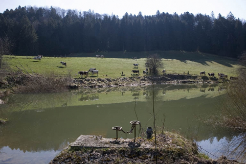 Réservoir : vue d'ensemble, depuis l'ouest. © Région Bourgogne-Franche-Comté, Inventaire du patrimoine