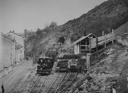 [Percement du tunnel, côté Andelot-en-Montagne], entre août 1908 et avril 1911. © Région Bourgogne-Franche-Comté, Inventaire du patrimoine