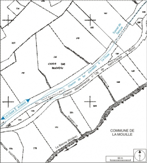 Plan-masse et de situation. Extrait du plan cadastral informatisé, 2006, section AD, échelle 1:2000. © Région Bourgogne-Franche-Comté, Inventaire du patrimoine Plan-masse et de situation. Extrait du plan cadastral informatisé, 2006, section AD, échelle 1:2000. © Région Bourgogne-Franche-Comté, Inventaire du patrimoine