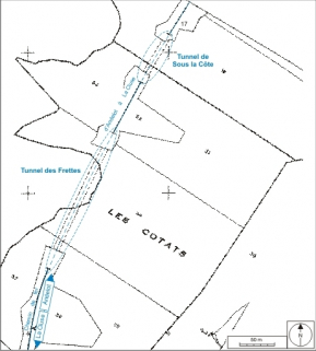 Plan-masse et de situation. Extrait du plan cadastral informatisé, 2006, section ZI, échelle 1:2000 réduite à 1:2500. © Région Bourgogne-Franche-Comté, Inventaire du patrimoine