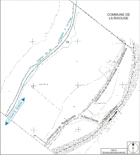 Plan-masse et de situation. Extrait du plan cadastral informatisé, 2006, section 541 ZB, échelle 1:3500. © Région Bourgogne-Franche-Comté, Inventaire du patrimoine Plan-masse et de situation. Extrait du plan cadastral informatisé, 2006, section 541 ZB, échelle 1:3500. © Région Bourgogne-Franche-Comté, Inventaire du patrimoine