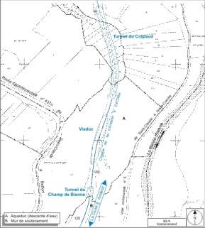 Plan-masse et de situation. Extrait du plan cadastral informatisé, 2006, section 541 ZC, échelle 1:2000. © Région Bourgogne-Franche-Comté, Inventaire du patrimoine