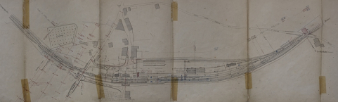 Plan général de la gare de St Laurent, décennie 1880. © Région Bourgogne-Franche-Comté, Inventaire du patrimoine