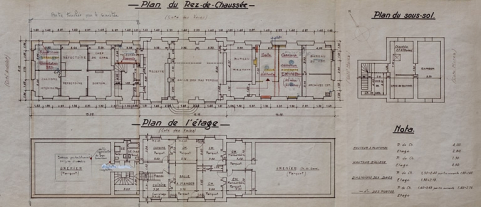 Champagnole. B.V. Etat actuel [plan de distribution], 1962. © Région Bourgogne-Franche-Comté, Inventaire du patrimoine