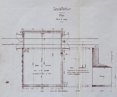 Plan [du quai couvert], 1971 ? © Région Bourgogne-Franche-Comté, Inventaire du patrimoine