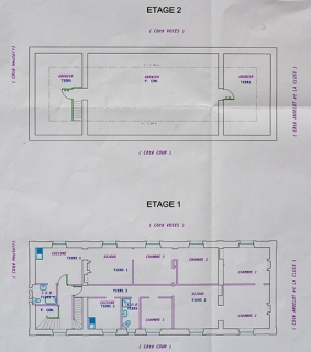 Morez. Bâtiment voyageurs. Etage 1 [et] Etage 2 [plan de distribution], 2001. © Région Bourgogne-Franche-Comté, Inventaire du patrimoine