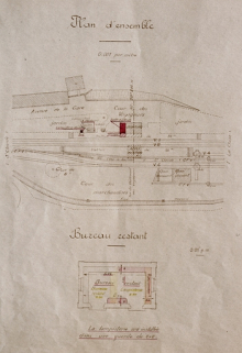 Gare de Lavans - St Lupicin. Amélioration des installations GV et PV [détail : plans], 1926. © Région Bourgogne-Franche-Comté, Inventaire du patrimoine