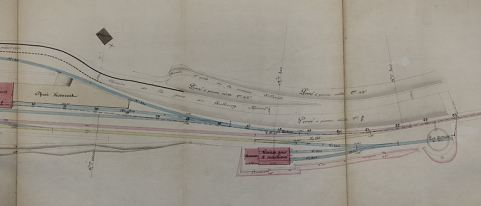Station de St Claude. Plan [détail de la partie sud], 1886. © Région Bourgogne-Franche-Comté, Inventaire du patrimoine