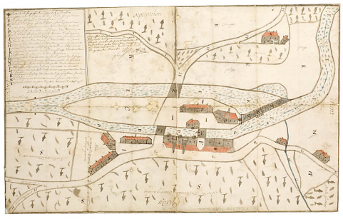Plan de la forge de Ferlan. © Région Bourgogne-Franche-Comté, Inventaire du patrimoine