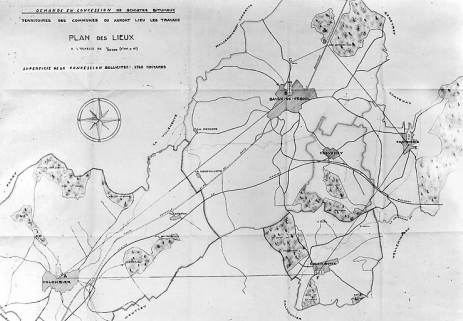 Plan de la concession. © Région Bourgogne-Franche-Comté, Inventaire du patrimoine