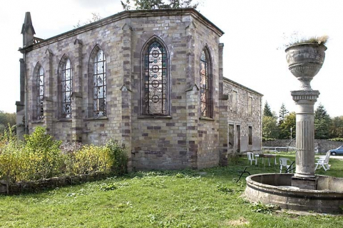 La chapelle, vue de trois quarts arrière. © Région Bourgogne-Franche-Comté, Inventaire du patrimoine La chapelle, vue de trois quarts arrière. © Région Bourgogne-Franche-Comté, Inventaire du patrimoine