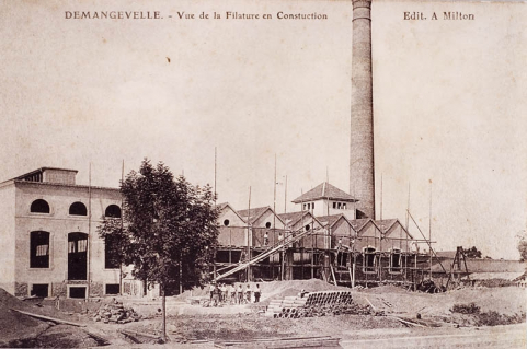 Demangevelle. - Vue de la filature en construction. © Région Bourgogne-Franche-Comté, Inventaire du patrimoine