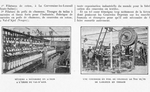 [Retordage et tissage des courroies en poil de chameau. Filature du Val d'Ajol]. © Région Bourgogne-Franche-Comté, Inventaire du patrimoine