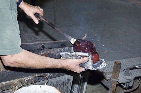Maillochage d'un pied de lampe. © Région Bourgogne-Franche-Comté, Inventaire du patrimoine