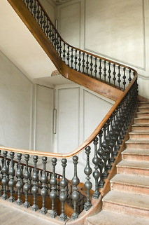 Escalier d'honneur : vue d'ensemble. © Région Bourgogne-Franche-Comté, Inventaire du patrimoine