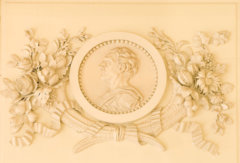 Salon : détail d'un médaillon. © Région Bourgogne-Franche-Comté, Inventaire du patrimoine