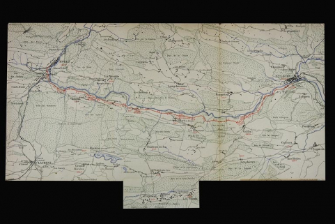 Ligne de Morez à St-Claude. Enquête des stations. Carte générale indiquant les gares et stations projetées, 1903. © Région Bourgogne-Franche-Comté, Inventaire du patrimoine Ligne de Morez à St-Claude. Enquête des stations. Carte générale indiquant les gares et stations projetées, 1903. © Région Bourgogne-Franche-Comté, Inventaire du patrimoine